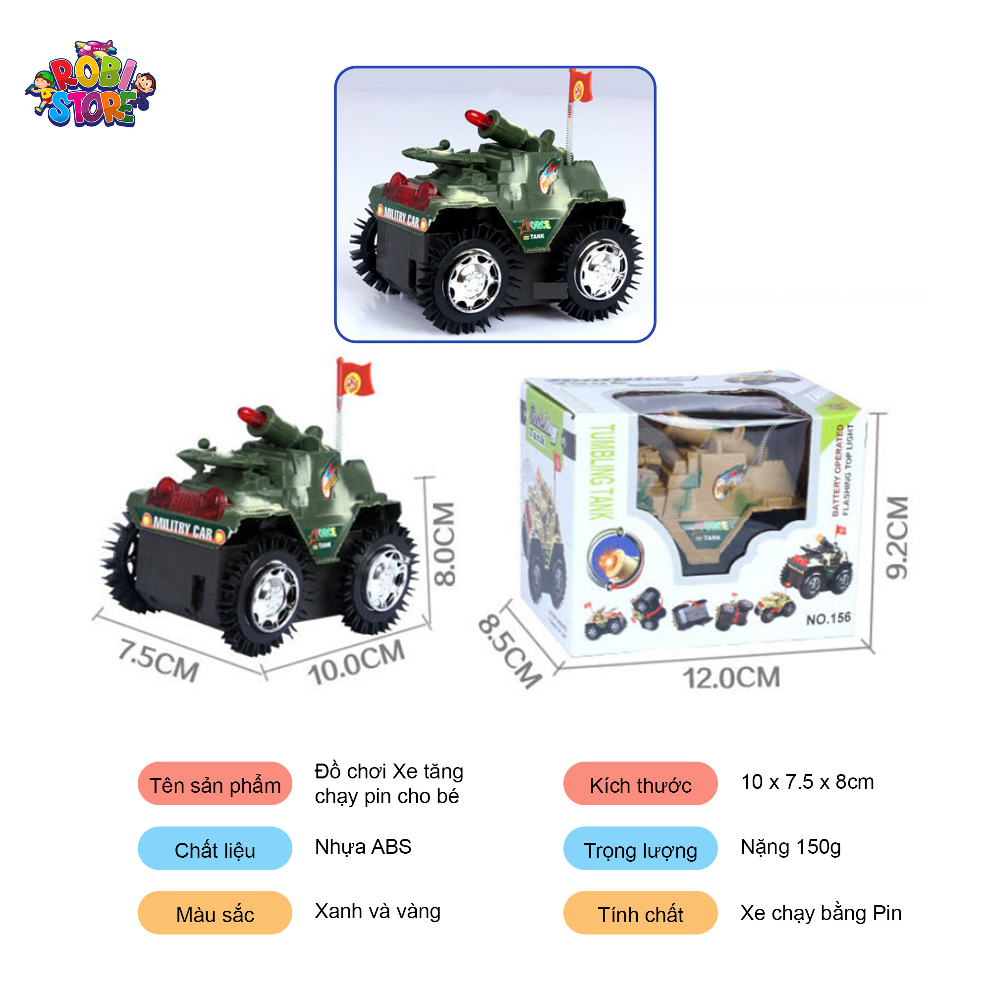 Đồ chơi Xe tăng chạy pin cho bé