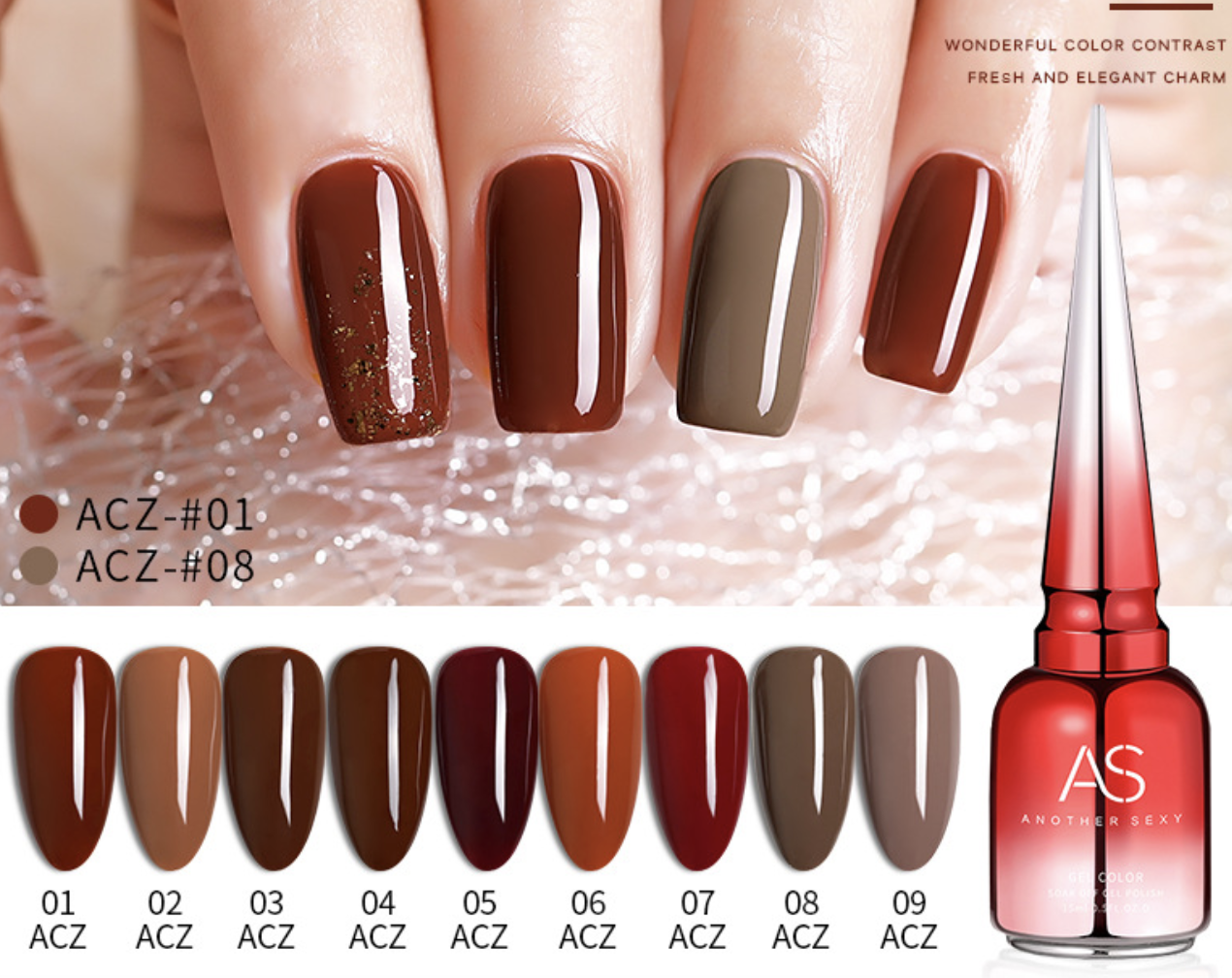 Sơn Gel AS Chai Đỏ Mã ACZ 15ml