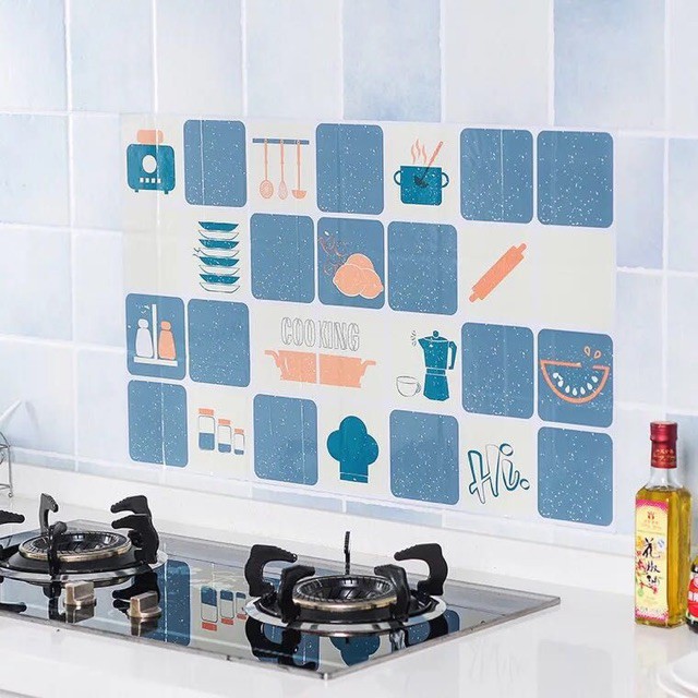Miếng Giấy Dán Nhà Bếp Cách Nhiệt Chống Dầu Mỡ - Decal Dán Bếp (75x45cm)