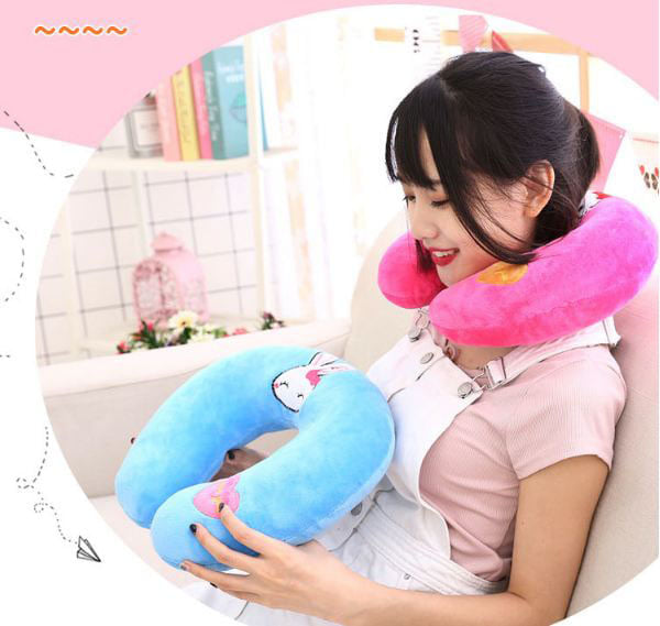 [Freeship Max]-massage pillow neck U shape Korean, machine massage shoulder Neck scruff multi-purpose cloth soft fur, multiple modes of massage-muabannhanh 24h
