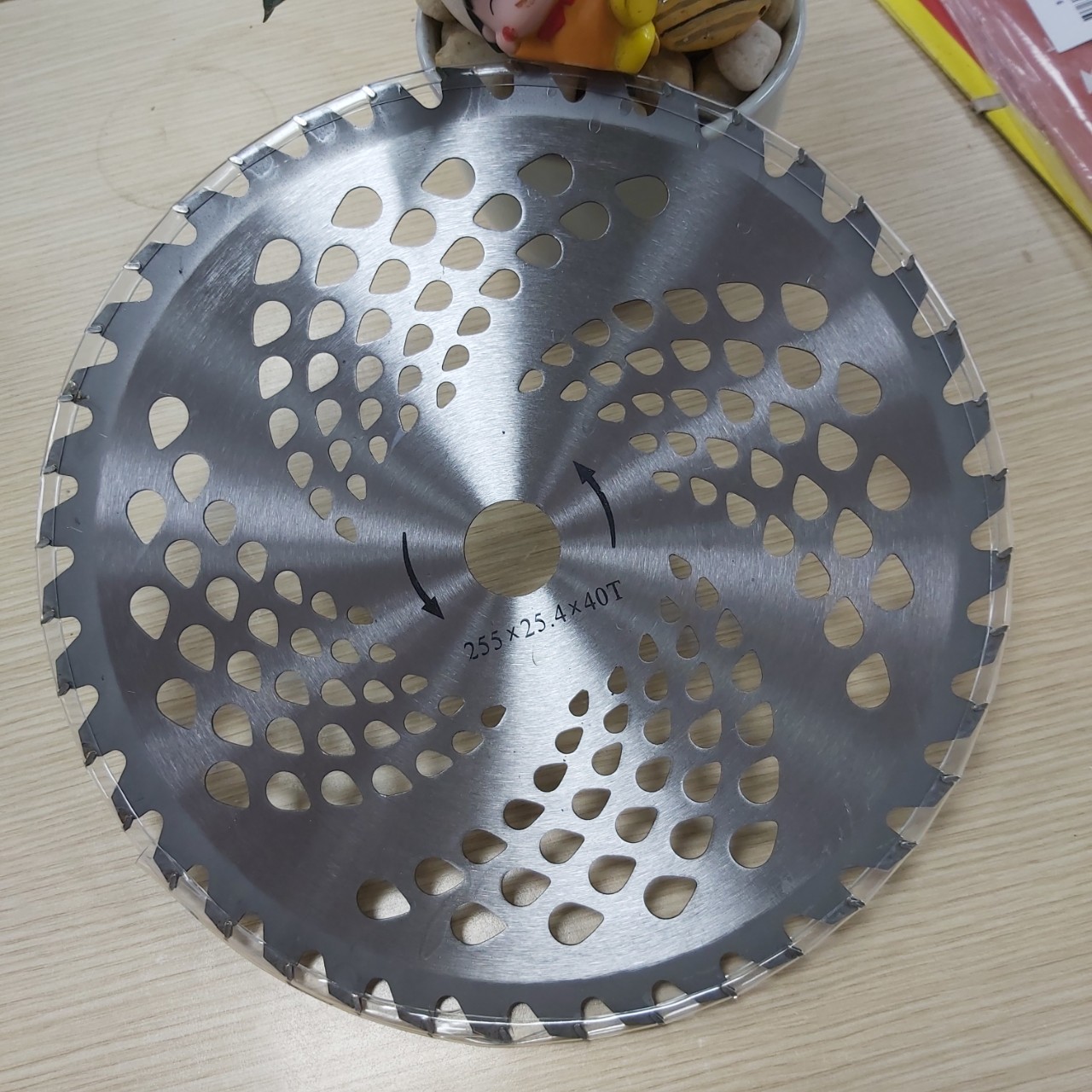 Lưỡi cắt cỏ tròn thép trắng siêu bền, lưỡi cắt cỏ gắn cho tất cả các loại máy cắt cỏ