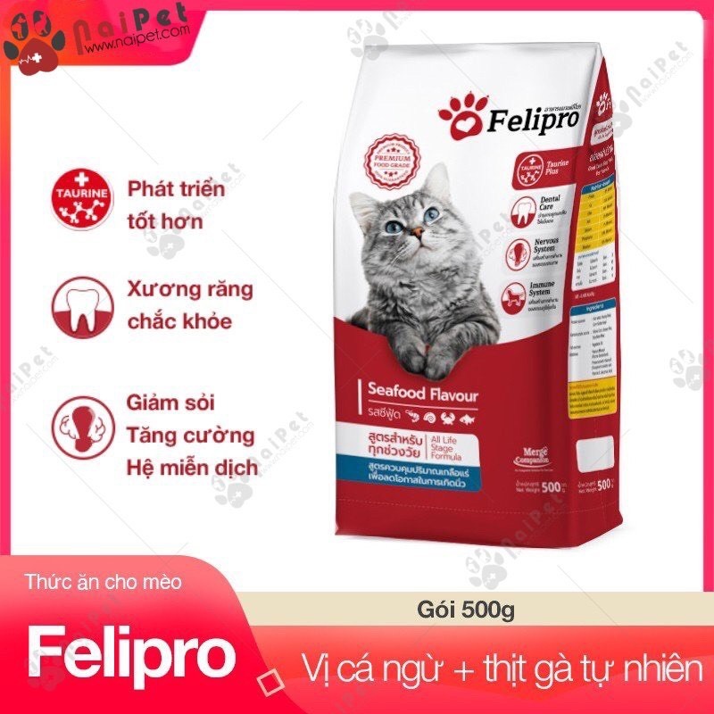 Thức Ăn Hạt Cho Mèo Felipro Thái Lan 500g