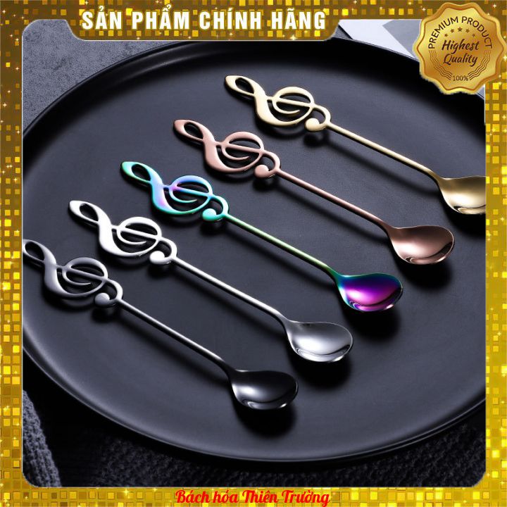Thìa Cà Phê Nốt Nhạc Thép Không Gỉ Chất Lượng Cao