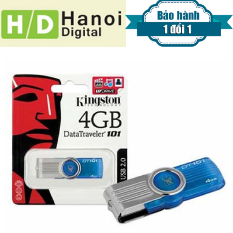 USB KINGSTON DT101 4GB  GIÁ RẺ đủ dung lượng bảo hành 1 đổi 1(Xanh lam đậm)
