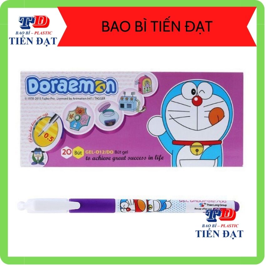 Combo 10 Cây Bút Mực Nước Thiên Long Doraemon Nét 0.5Mm Màu Tím