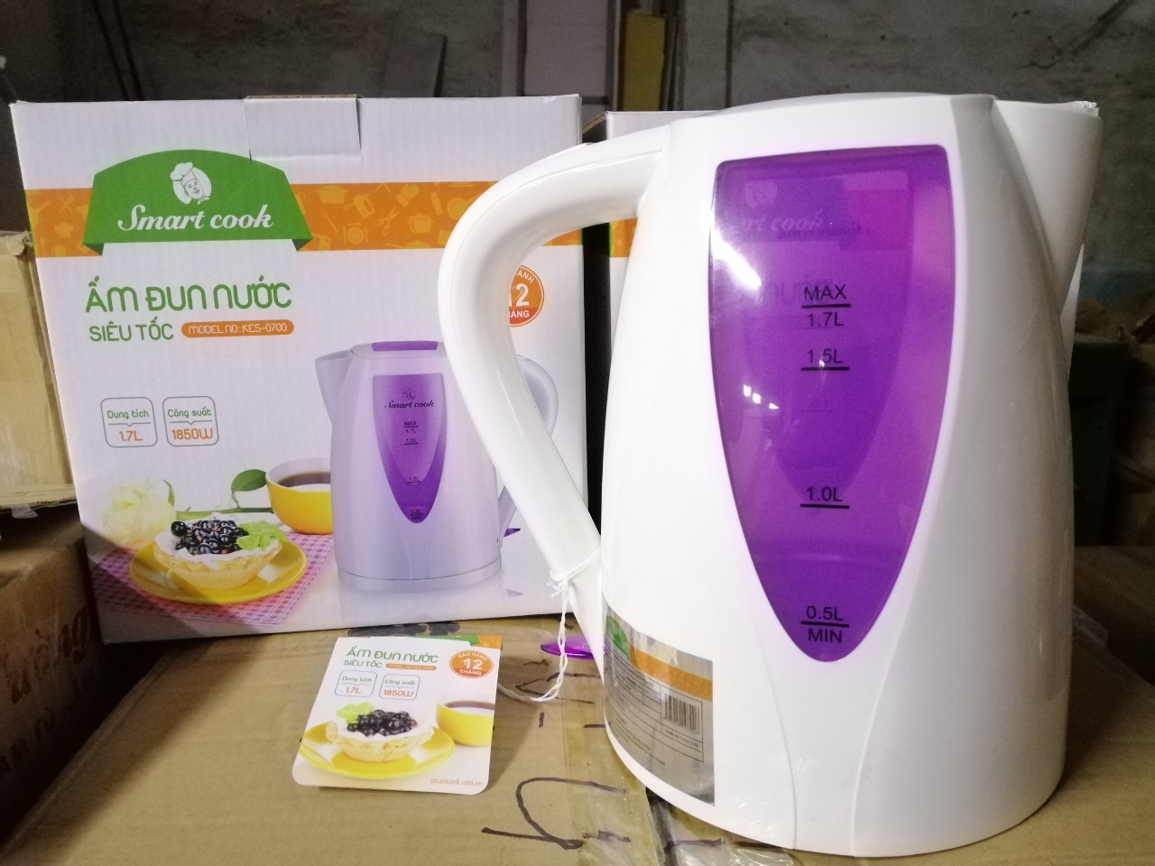 ẤM ĐUN SIÊU TỐC Smart Cook 1,7L - của Elmitch Đức