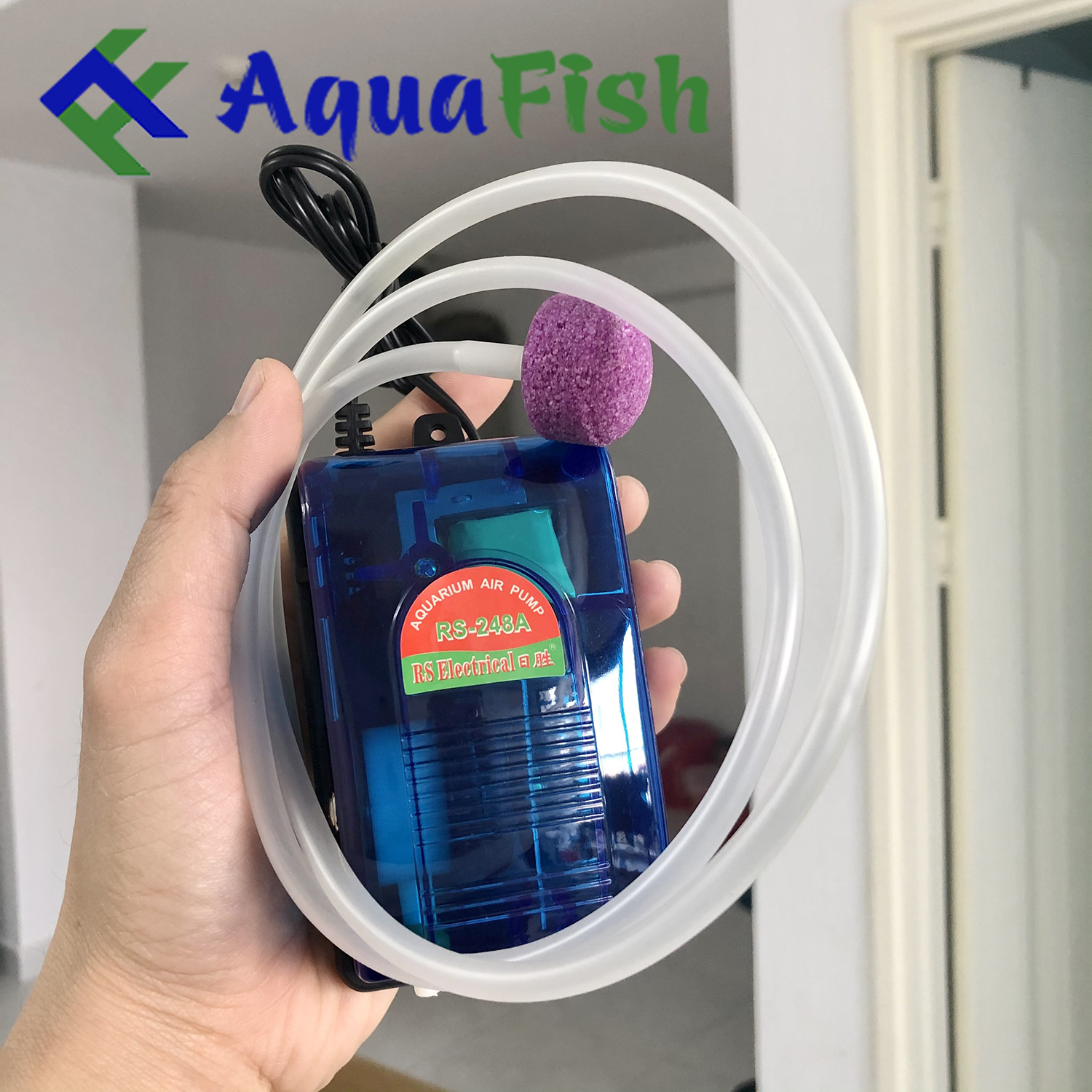 Máy sủi khí 1 vòi cho bể cá RS-248A ( tặng 1 dây quả sủi )