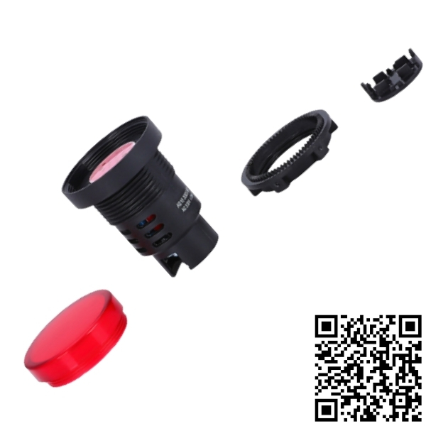 Đèn led AD16-30DS báo pha phi 30mm điện áp 220VAC 3 màu đỏ, xanh lá, màu vàng