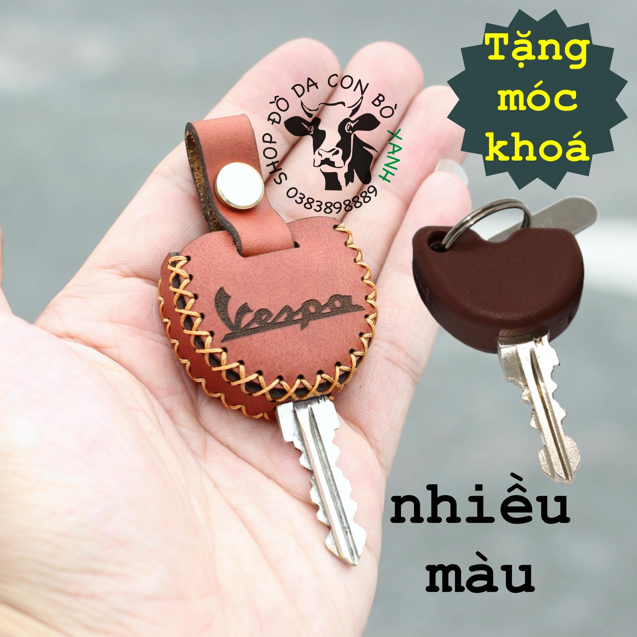 Bao Da Chìa Khóa Vespa, Piaggio handmade da thật (chìa khoá DÀY)