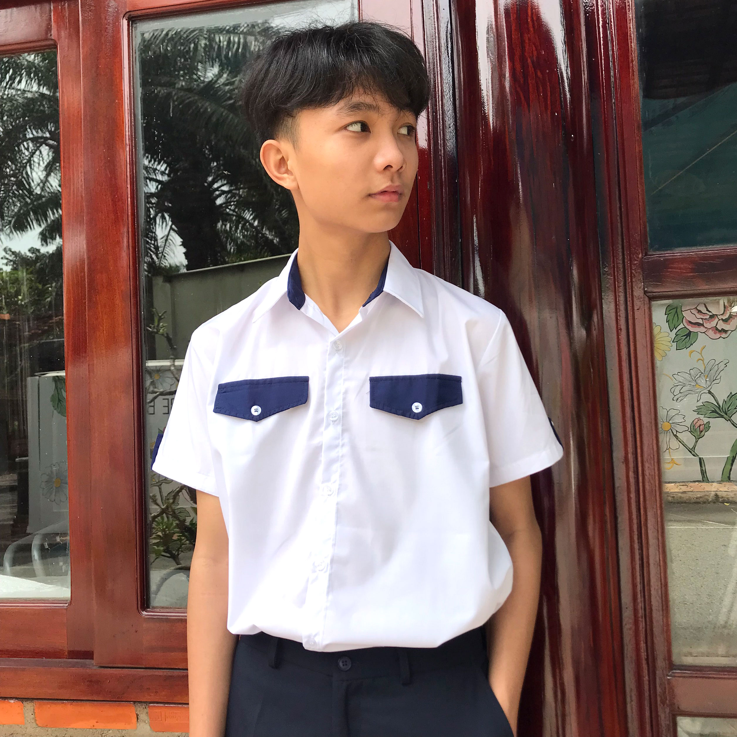 Áo sơ mi đồng phục đi học cho bé trai