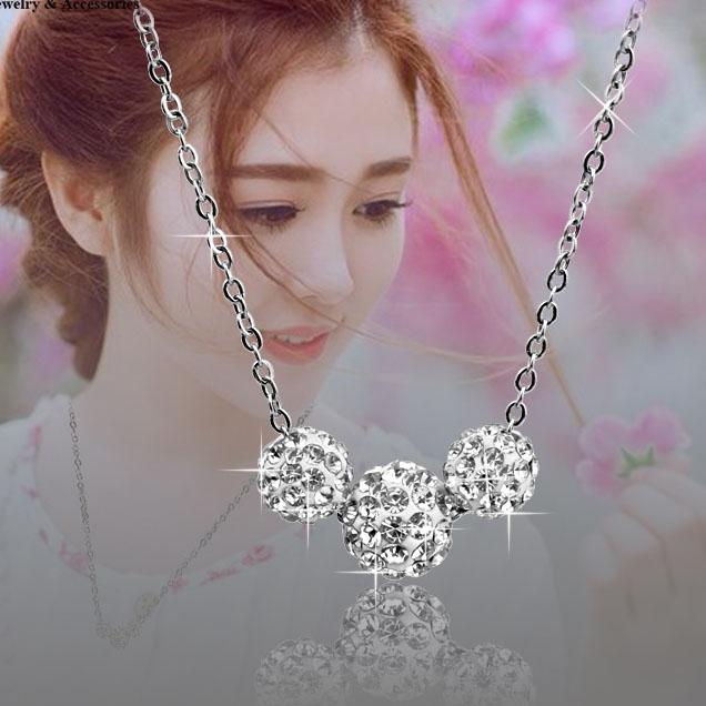 Dây chuyền 3 hạt châu thời trang