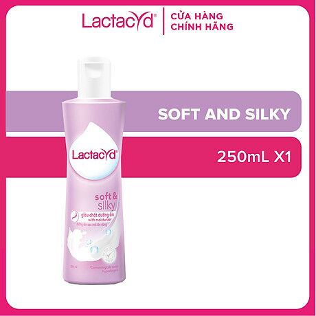 Dung dịch vệ sinh phụ nữ Lactacyd SOFT and SILKY 250ml ( sản phẩm mới)