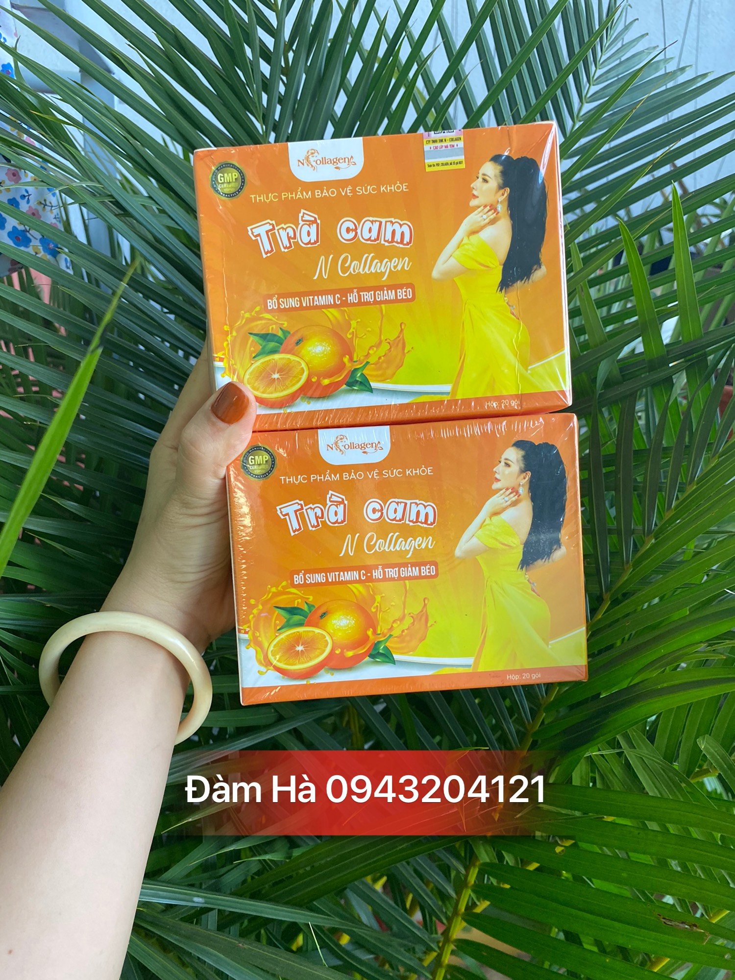 Trà Cam hỗ trợ giảm cân NCOLLAGEN 15 gói- Trà Cam detox N collagen