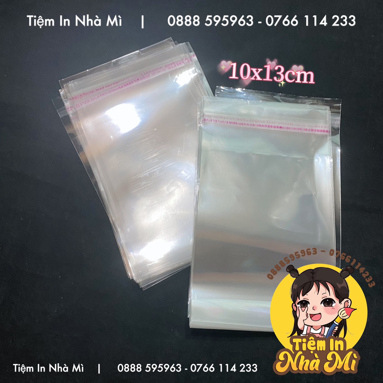 100 gram túi có keo dán miệng size 10x13 đựng nailbox