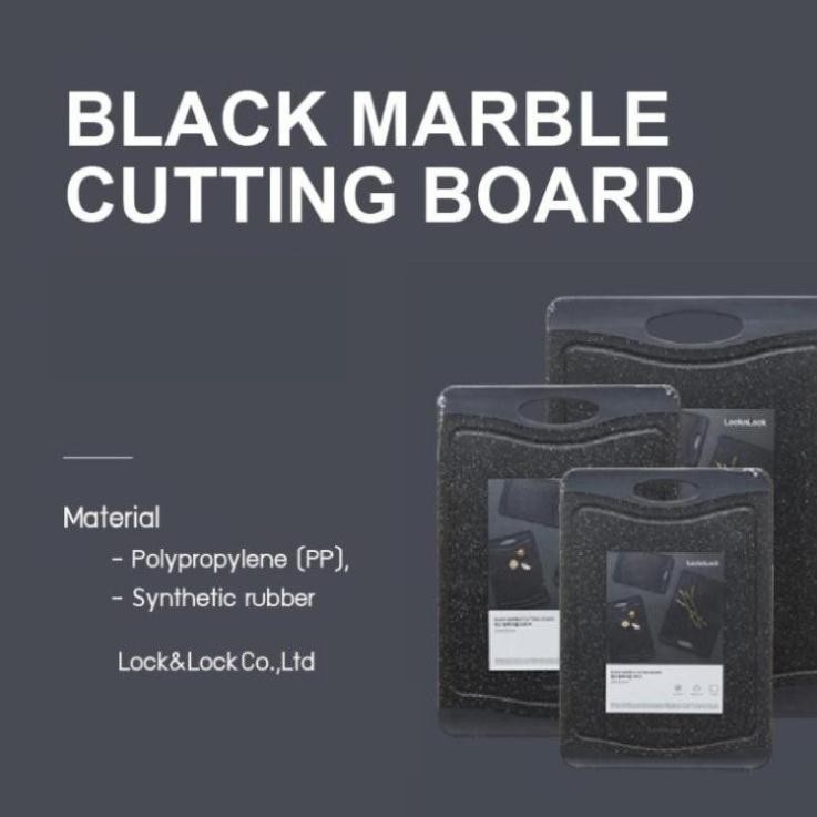 Thớt Nhựa Kháng Khuẩn Lock&Lock Black Marble CKD006 CKD007 CKD008 Màu Đen 3 Size S, M, L