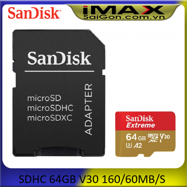 Thẻ nhớ Sandisk Micro SDXC 64GB A2 160/60MB/s Extreme