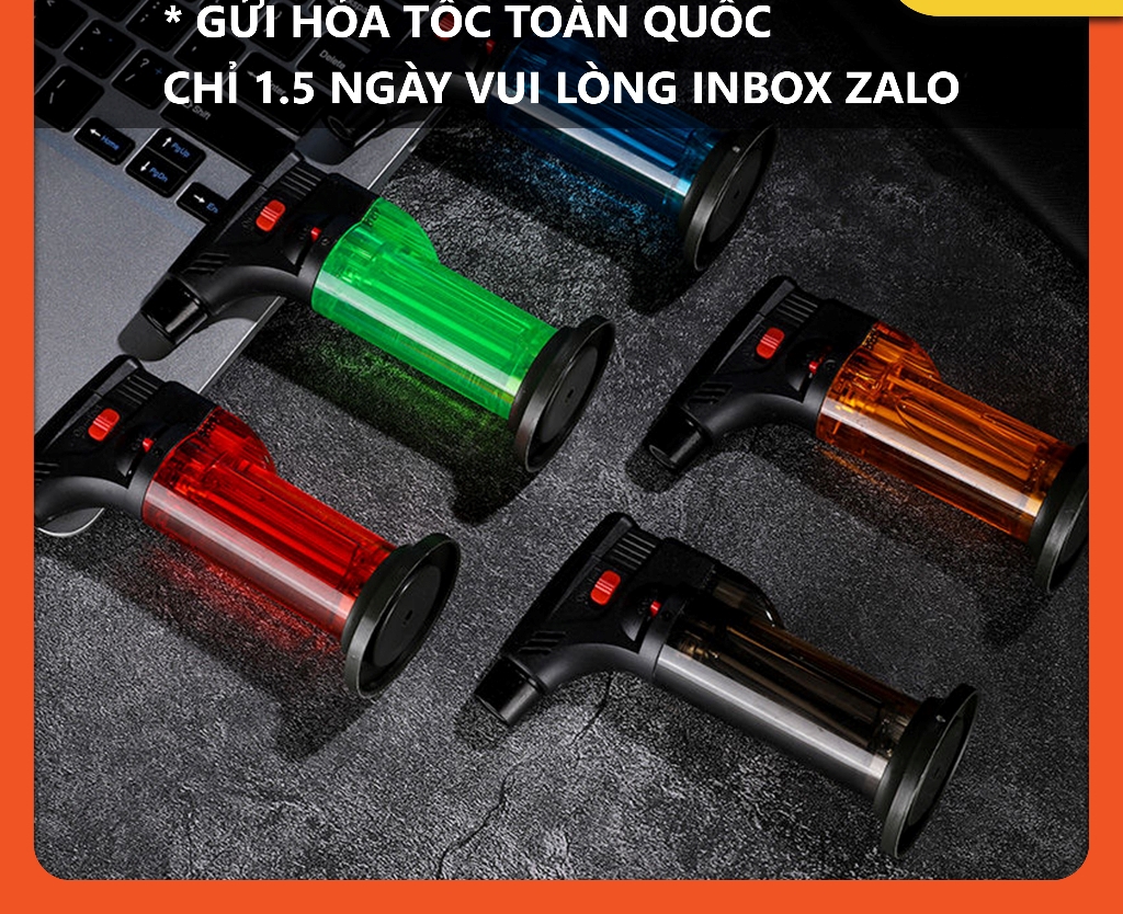 [Tặng đầu bơm]Bật Lửa Gas Khò Mồi Bếp - Hột Quẹt Gas Khò Đốt Nến Thơm (KHÔNG GAS)