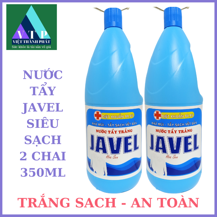 Nước Tẩy JAVEL Chai 350ml - Trắng sạch vết bẩn, diệt vi khuẩn