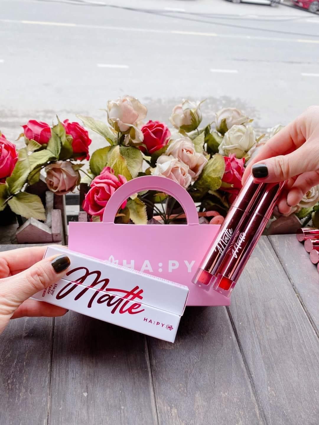 ( sale giá sỉ ) Son Happy Matte liptick Siêu lỳ đủ màu lựa chọn