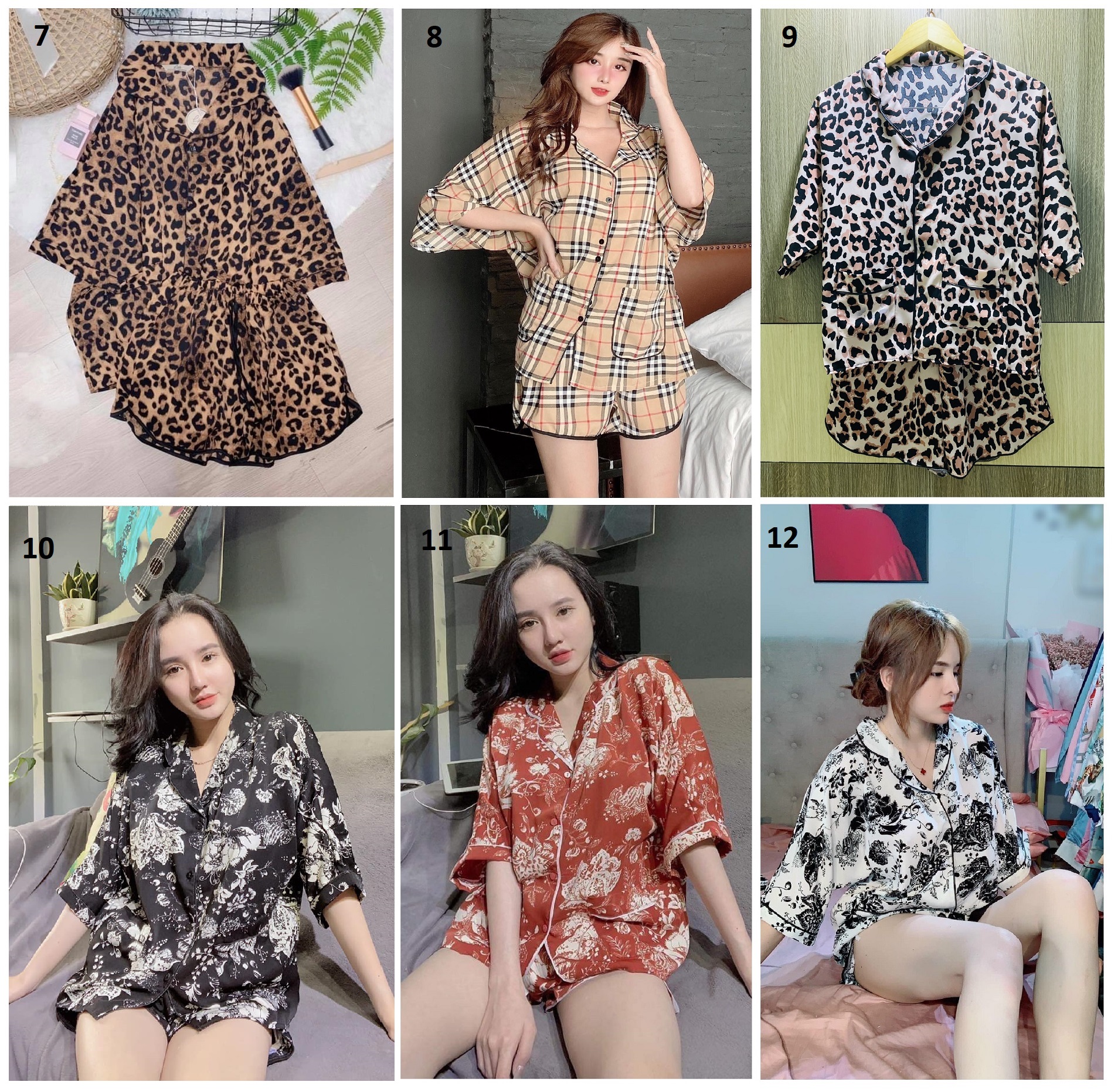 [HCM]Đồ Bộ Lụa Mai Ngô - Tay Cánh Dơi Quần Đùi (50-65kg) (P1)