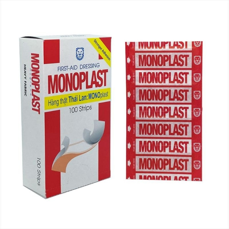 Băng keo cá nhân Monoplast - Thái Lan ( Hộp 100 miếng )