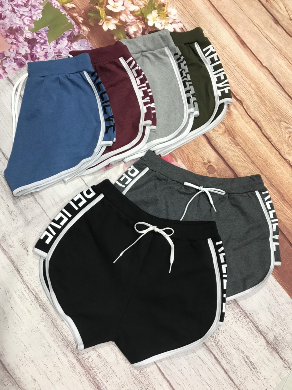 Quần đùi thun thể thao cotton mịn mát - quần short đùi nữ chạy viền - quần thun cotton mềm mát - quần short nữ