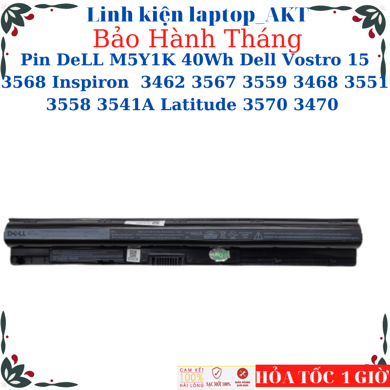 Pin laptop dell m5y1k 40wh dell vostro 15 3568 inspiron 3462 3467 3567 3559 3468 3551 3558 3541a latitude 3570 3470