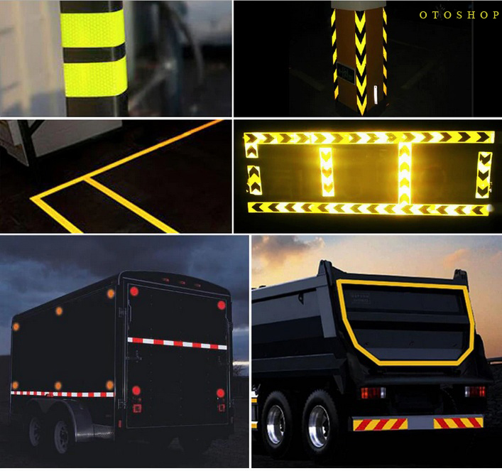 Decal phản quang cảnh báo,chỉ dẫn,phân làn otoshop Model2