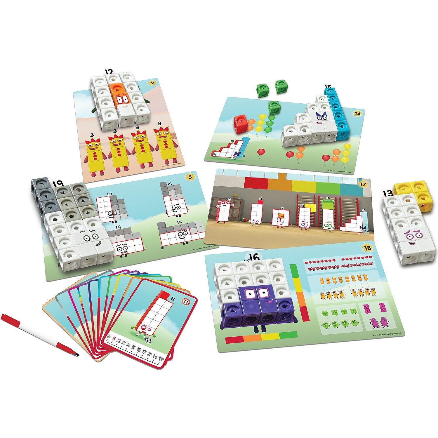 Đồ chơi trí tuệ Numberblocks MathLink Cubes 11-20 Activity Set