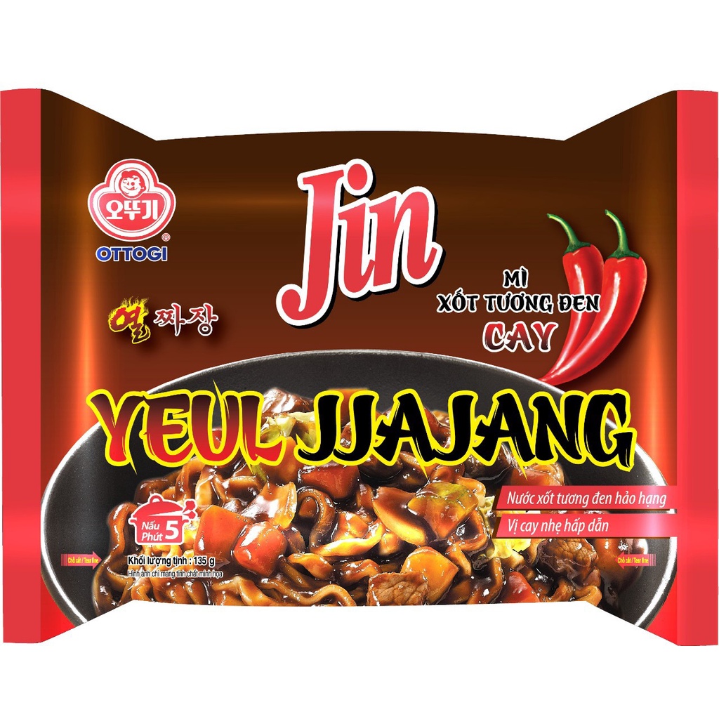 (MỚI) Mì Xốt Tương Đen Cay 135g