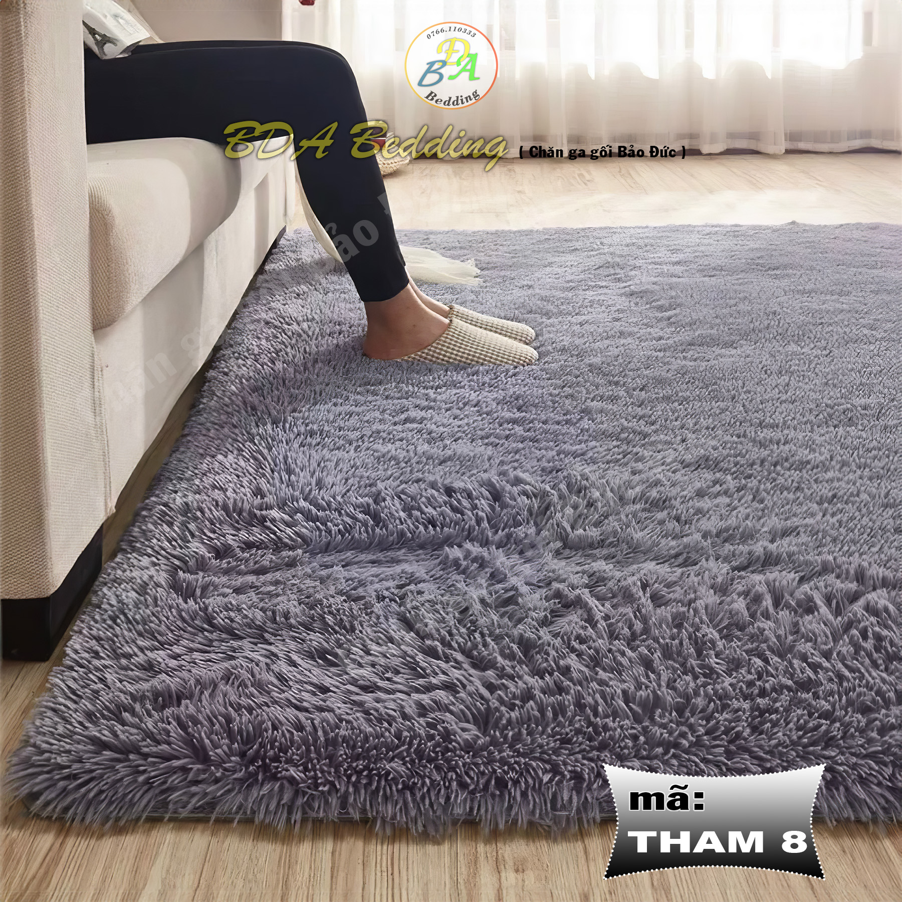 Thảm lông trải sàn, size 1m6x2m