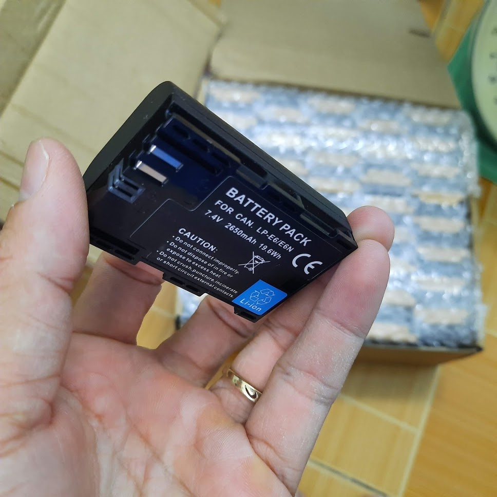 Pin LP-E6 2650mAh máy ảnh canon 5DMark3 5D4 6D 6D2 7D2 80D 90D