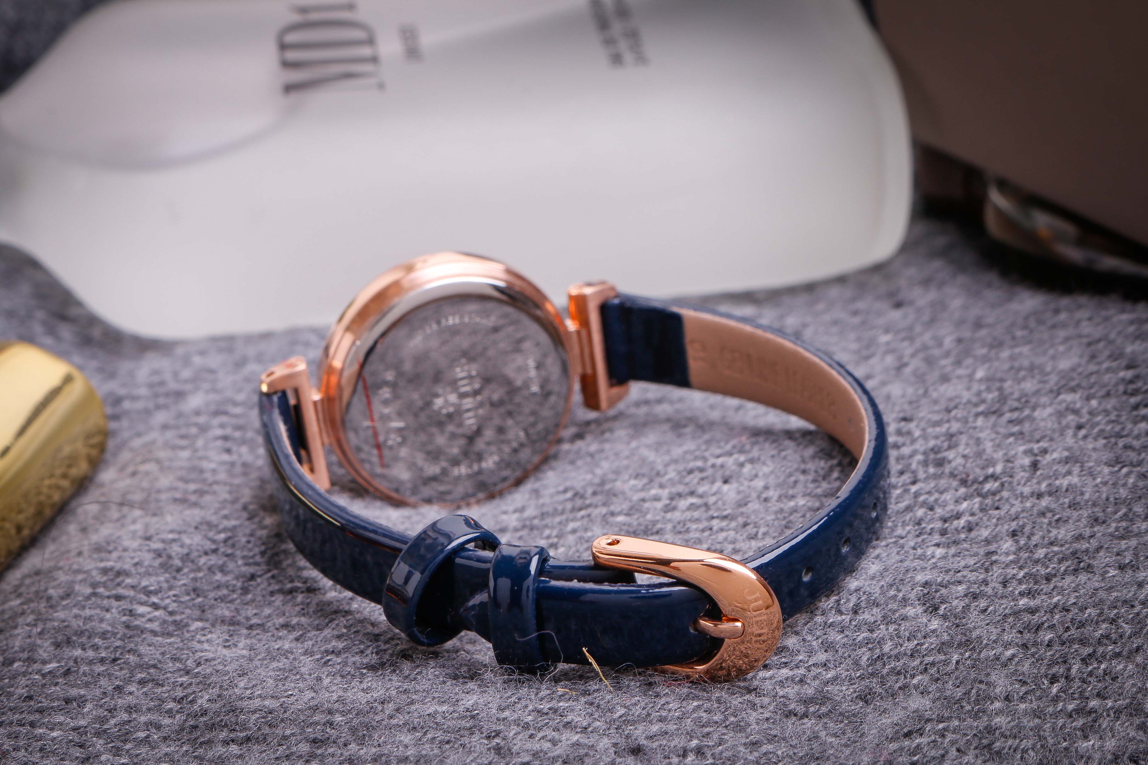 Đồng Hồ Nữ JS-016C Julius Star Hàn Quốc dây da (Xanh kèm dây Đồng)