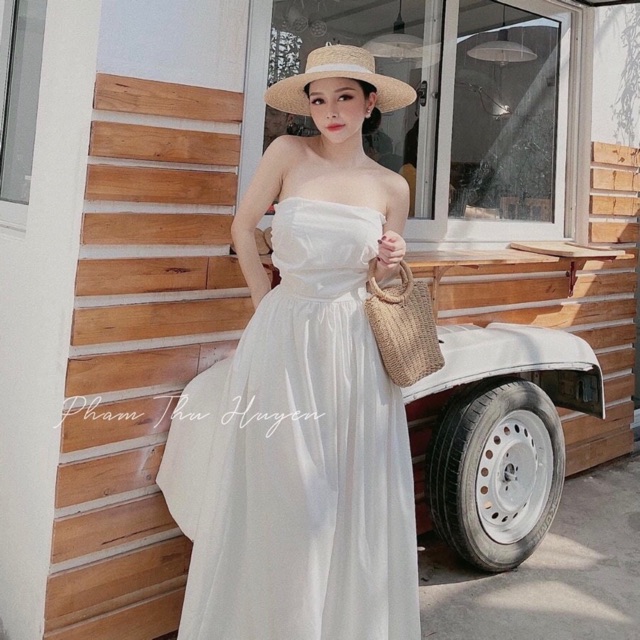 Đầm váy trắng đi tiệc cúp ngực