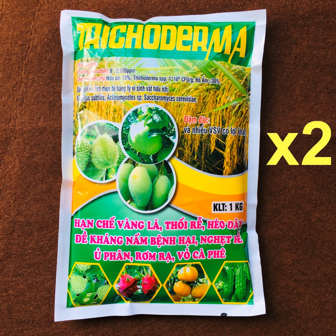 2KG TRICHODERMA dùng ủ phân hữu cơ, ủ rơm rạ, ủ phân rác nhà bếp với lượng bào tử nấm tricoderma hàm lượng cao, ngăn mùi hôi khi ủ phân