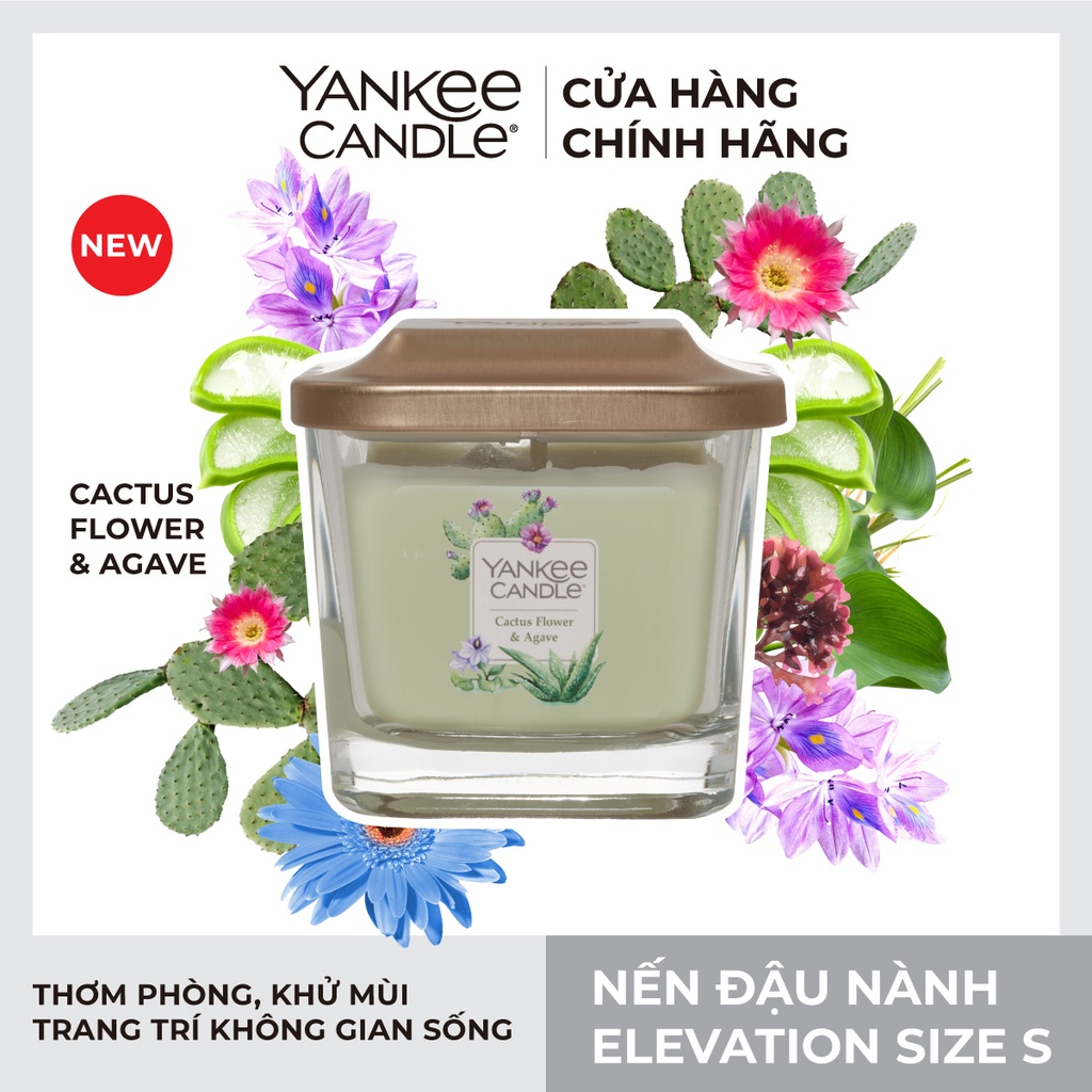 Nến Ly vuông Elevation nến thơm Yankee Candle (Size S 96g)