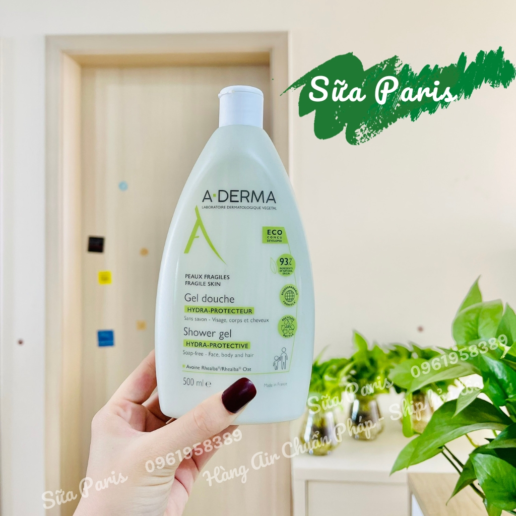 Sữa tắm Aderma giảm mụn lưng, cho da sáng mịn hàng -Sữa Tắm A Derma hàng nội địa pháp.