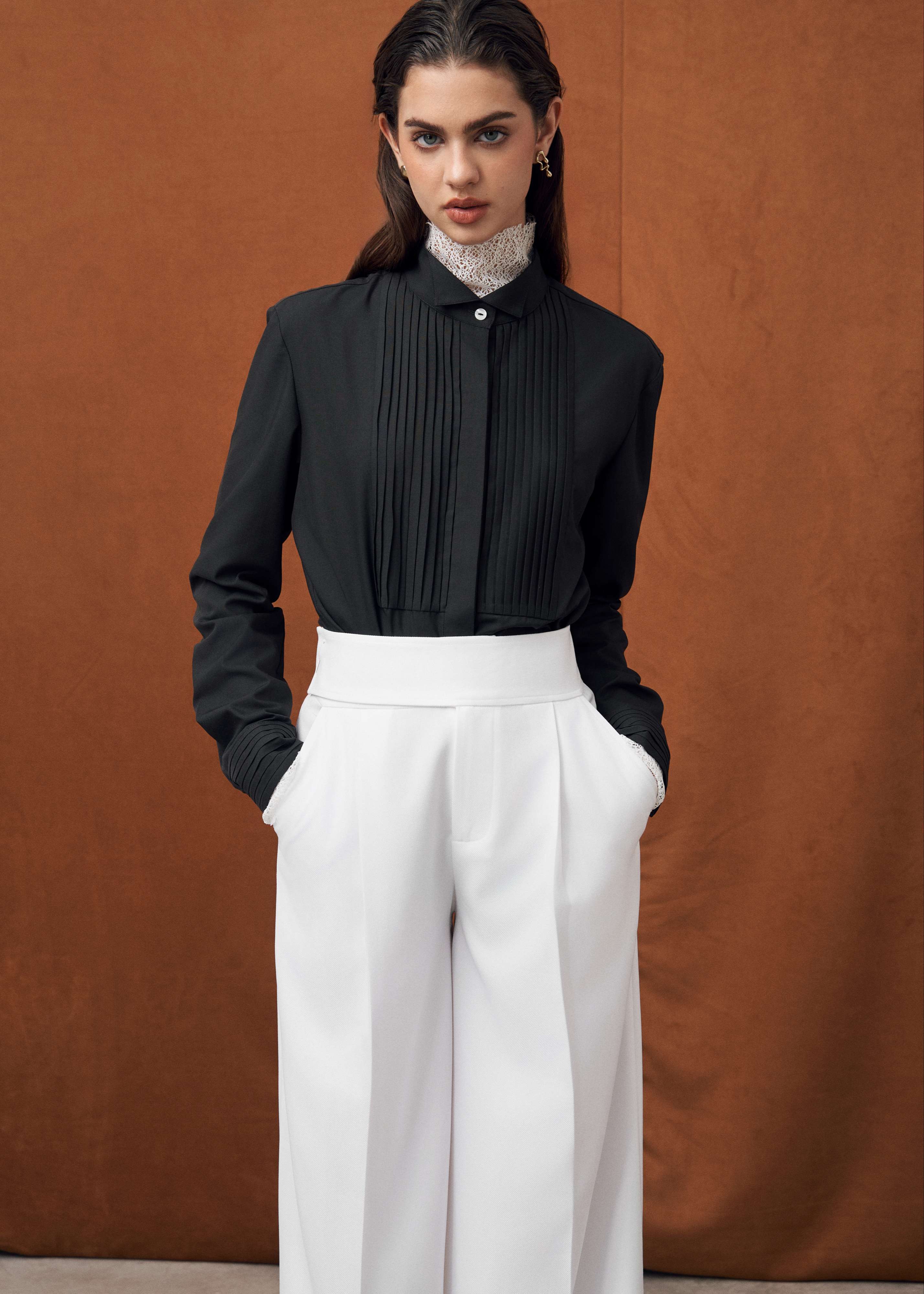 MARLENE SHIRT - ÁO SƠMI XẾP LY