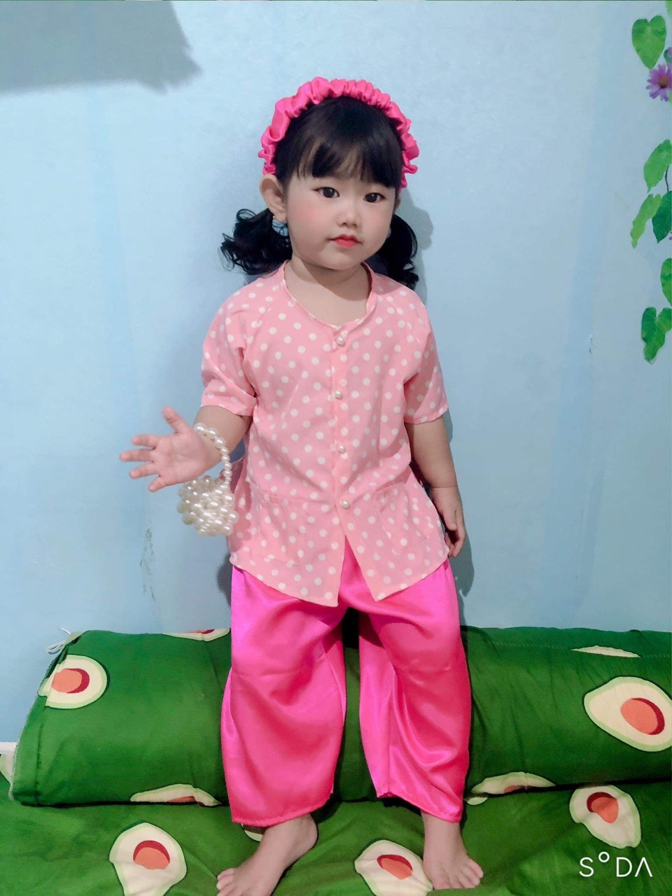 BỘ BÀ BA LỤA HOA CHO BÉ