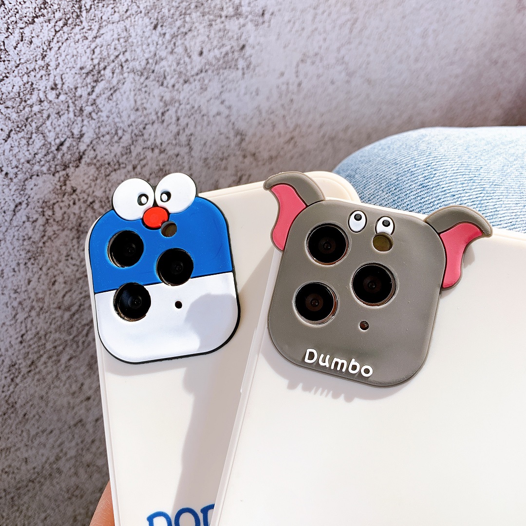 Ốp Lưng Silicon Bảo Vệ CAMERA Doraemon x Voi Dumbo
