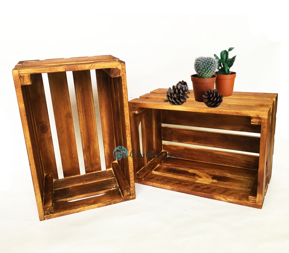 Pine wooden pallets (Size S/M, painted in classic vintage colors - 5 colors to choose from) for homestay decorations - Versatile decor shelves
