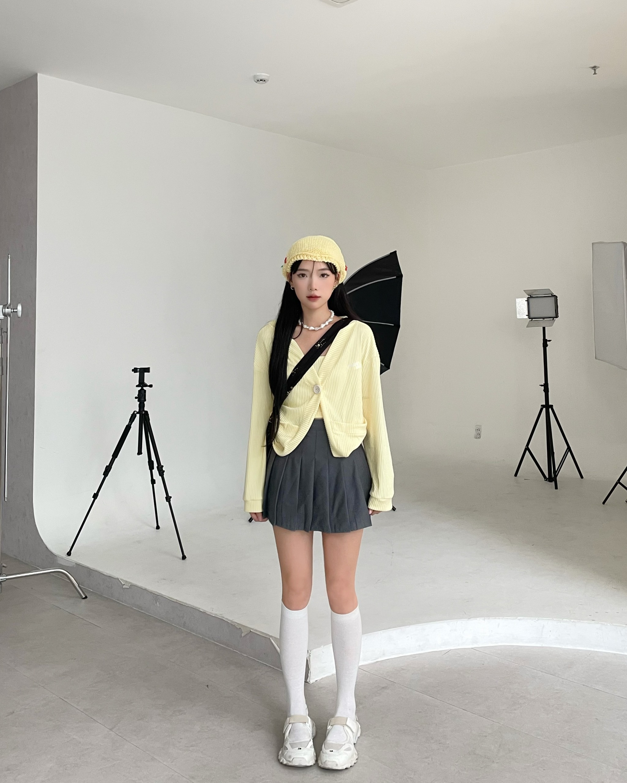 [VOUCHER 12%/149K] Set áo cardigan 2 món MONÁ - TUNA XANH/VÀNG