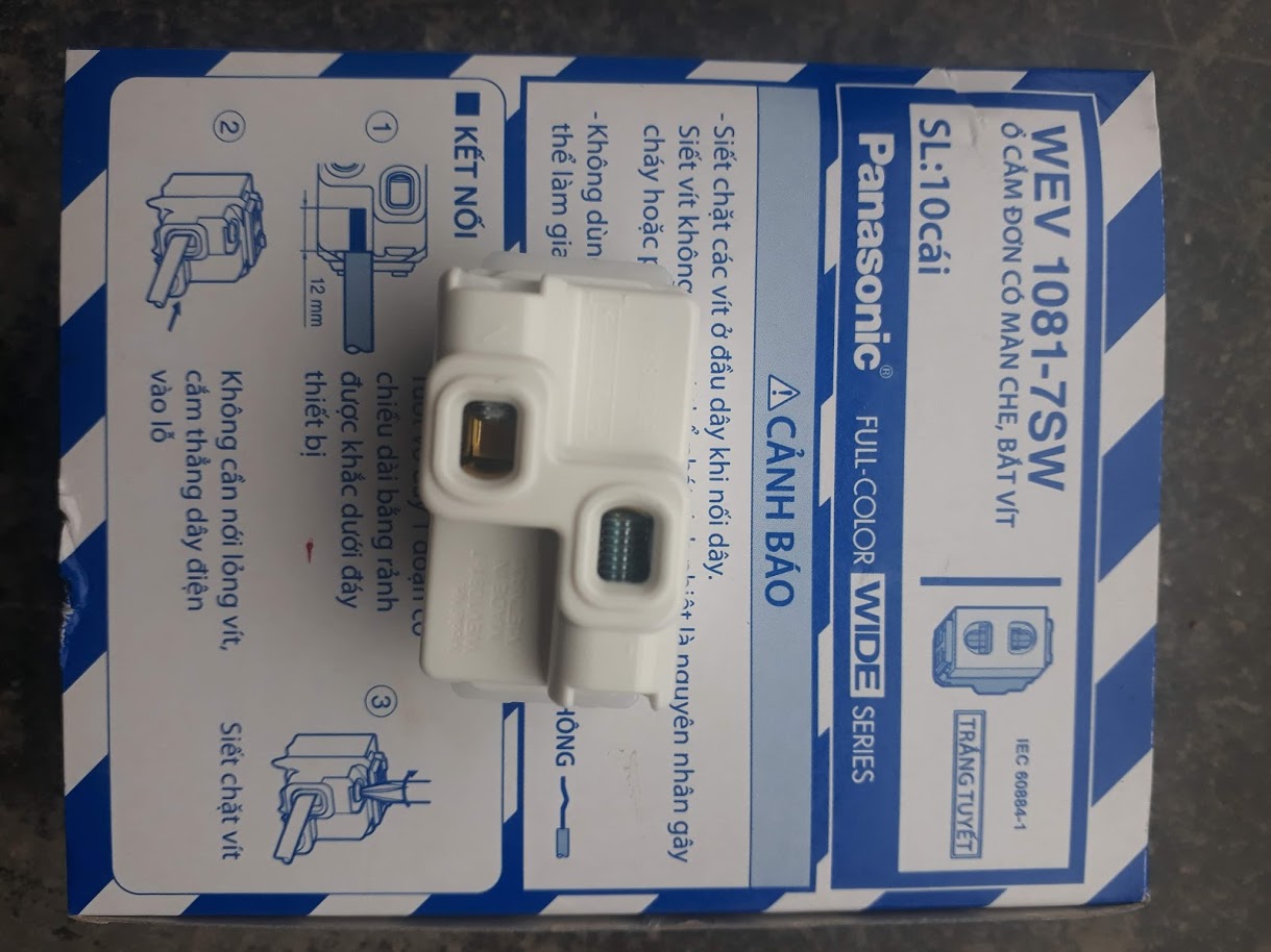 Ổ cắm WIDE Panasonic 1081-7SW(1 cái,hạt to)