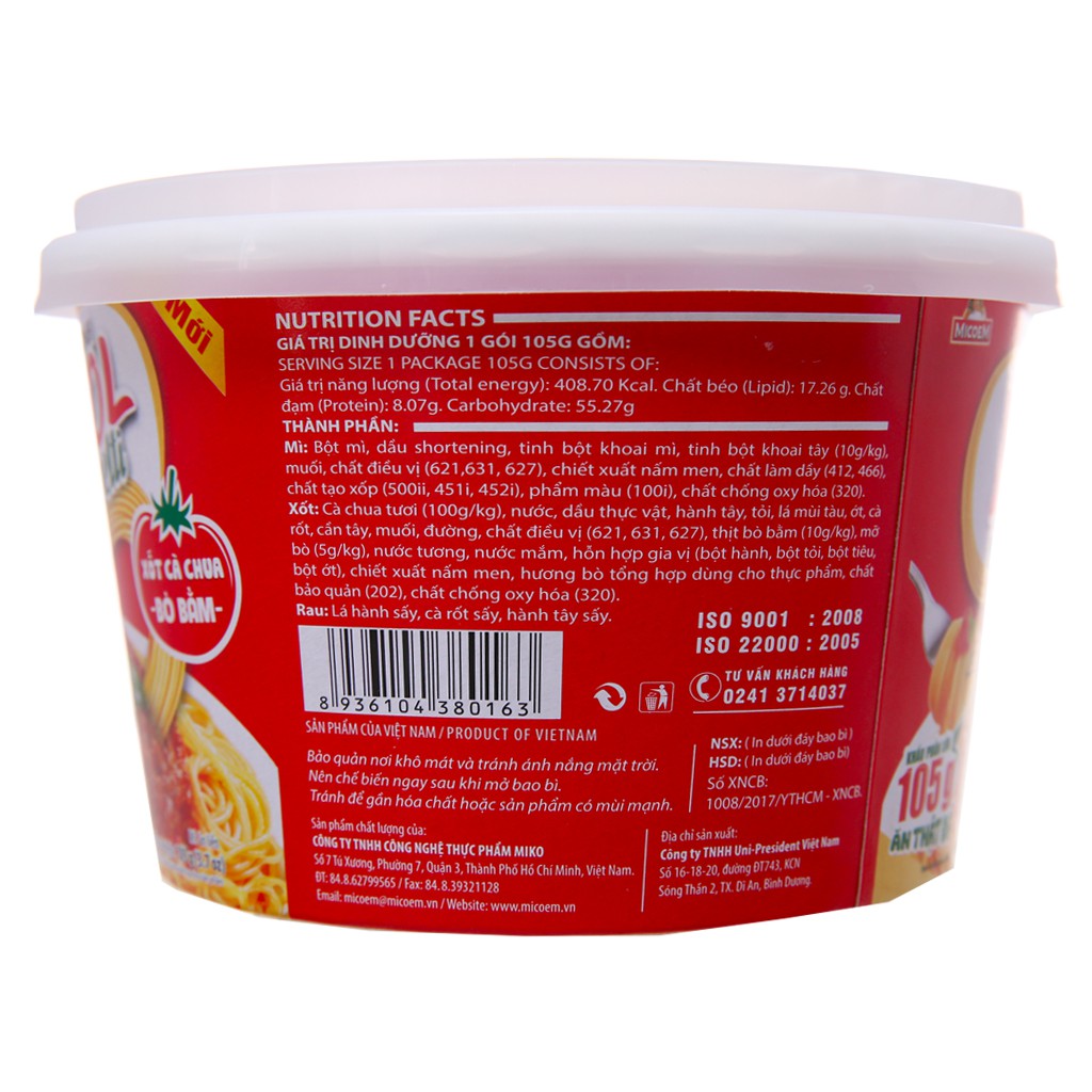 Mì trộn Cung Đình Kool Spaghetti Bát 105g