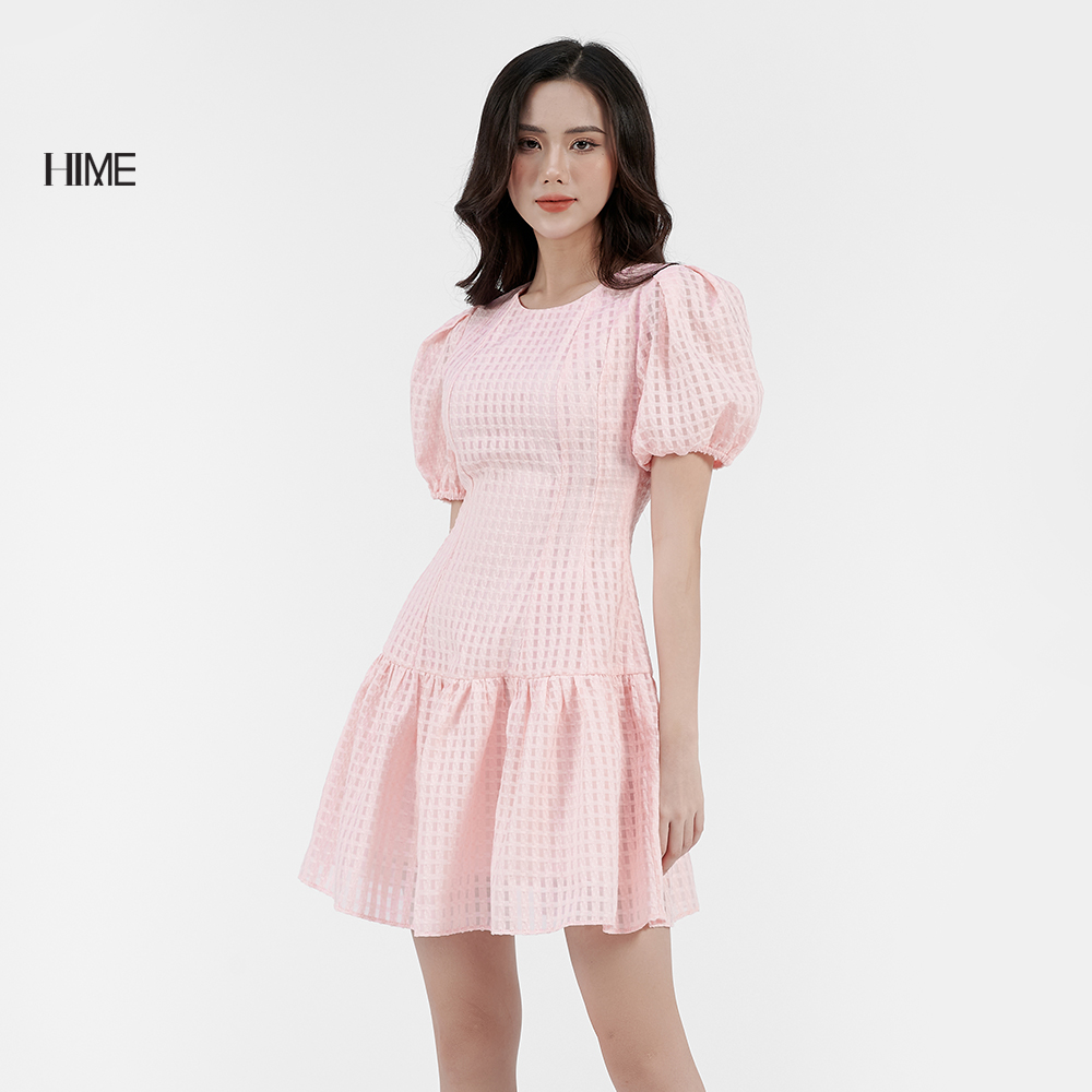 Váy mini xốp tay bồng HIME H101