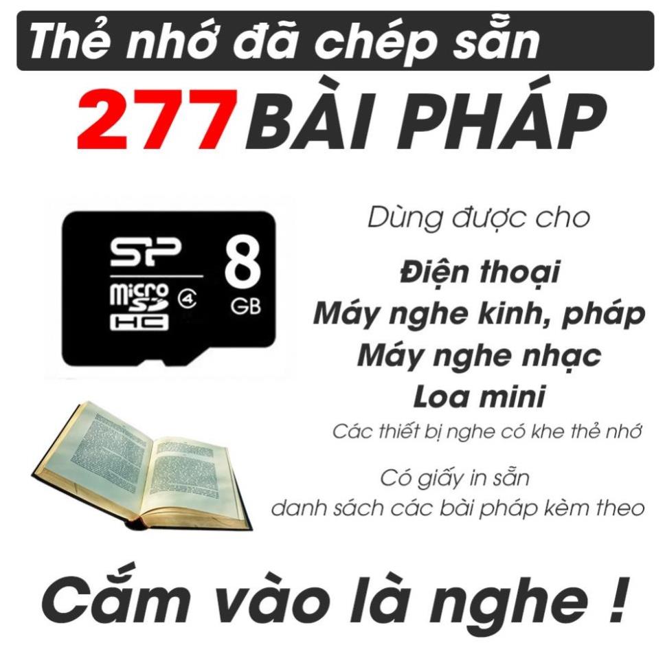 Thẻ nhớ 8g chép sẵn 277 bài niệm phật, kinh di đà, bài giảng sư nổi tiếng - thẻ nhớ máy tụng kinh