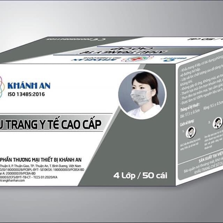 50Cái Khẩu trang y tế [ KHÁNH AN] - 4 LỚP