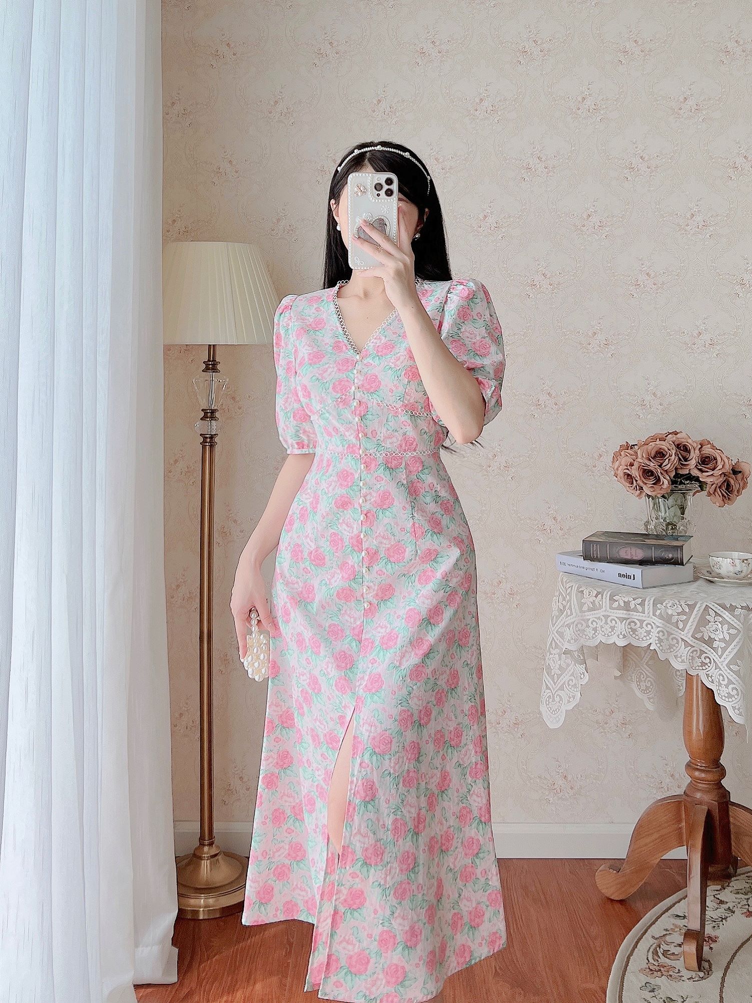De Leah - Đầm Ôm A Midi Can Ren - Thời Trang Thiết Kế