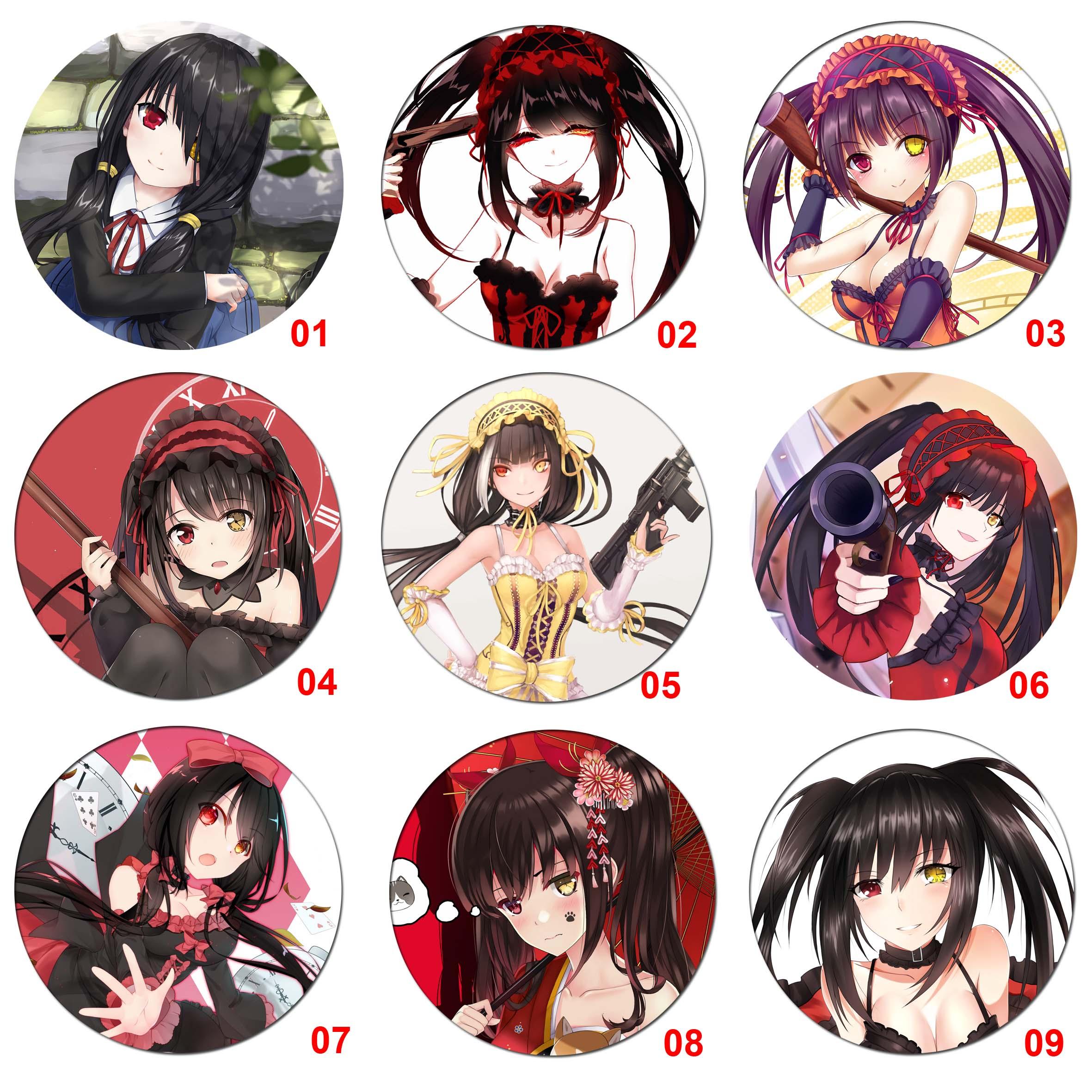 Huy hiệu anime Date alive - Kurumi & Tohka