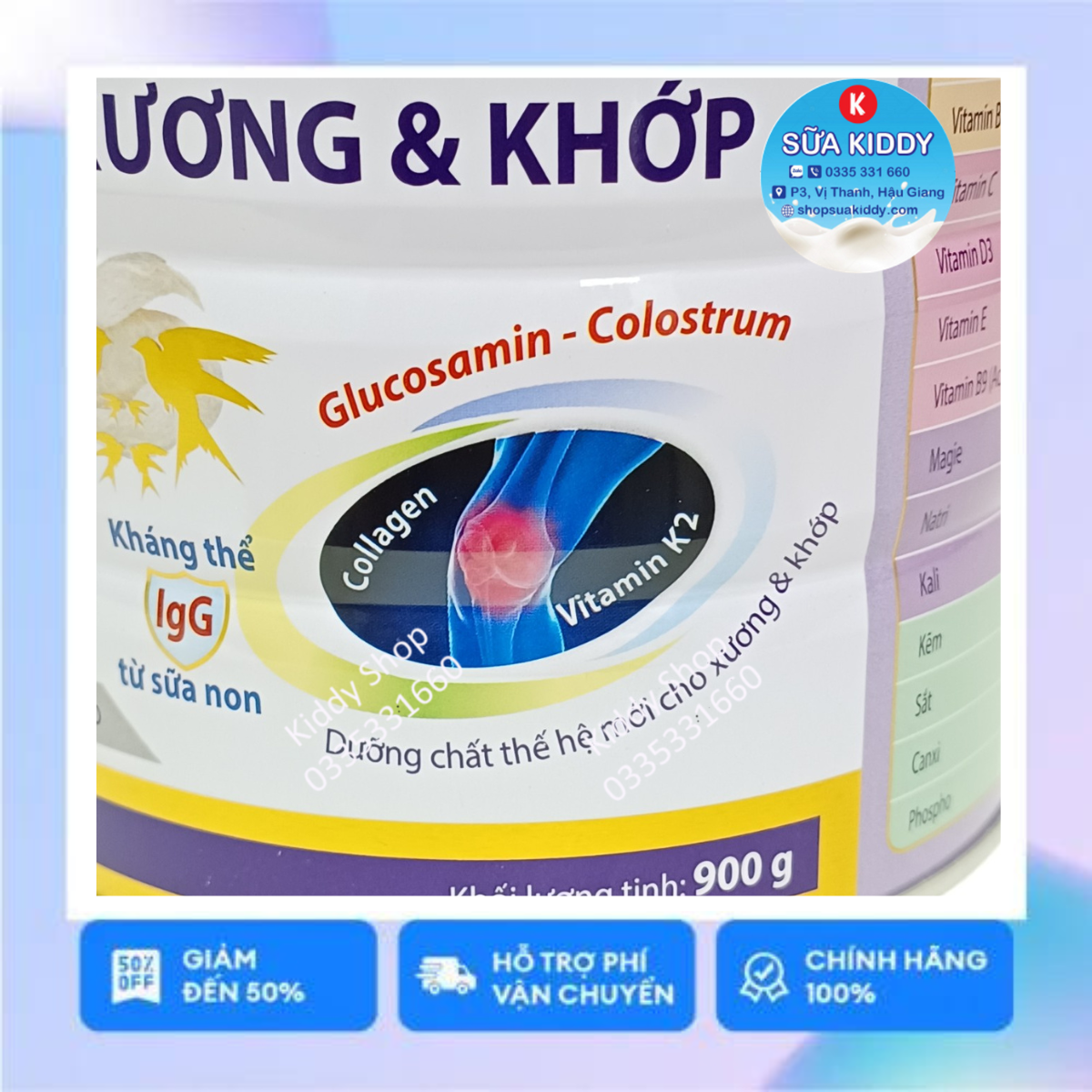 Sữa bột Gold Beta sure xương khớp 900g (GOLDMILK) (kiddy1234)